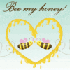 καρτ ποστάλ "Bee my honey!"