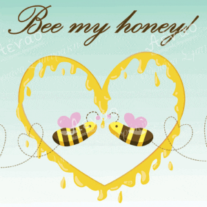 καρτ ποστάλ "Bee my honey!"